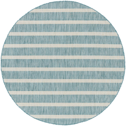 Nourison Home Positano POS03 Aqua Ivory Contemporary Power-loomed Rug