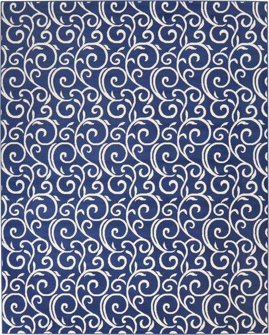 Nourison Home Grafix  Navy  Contemporary