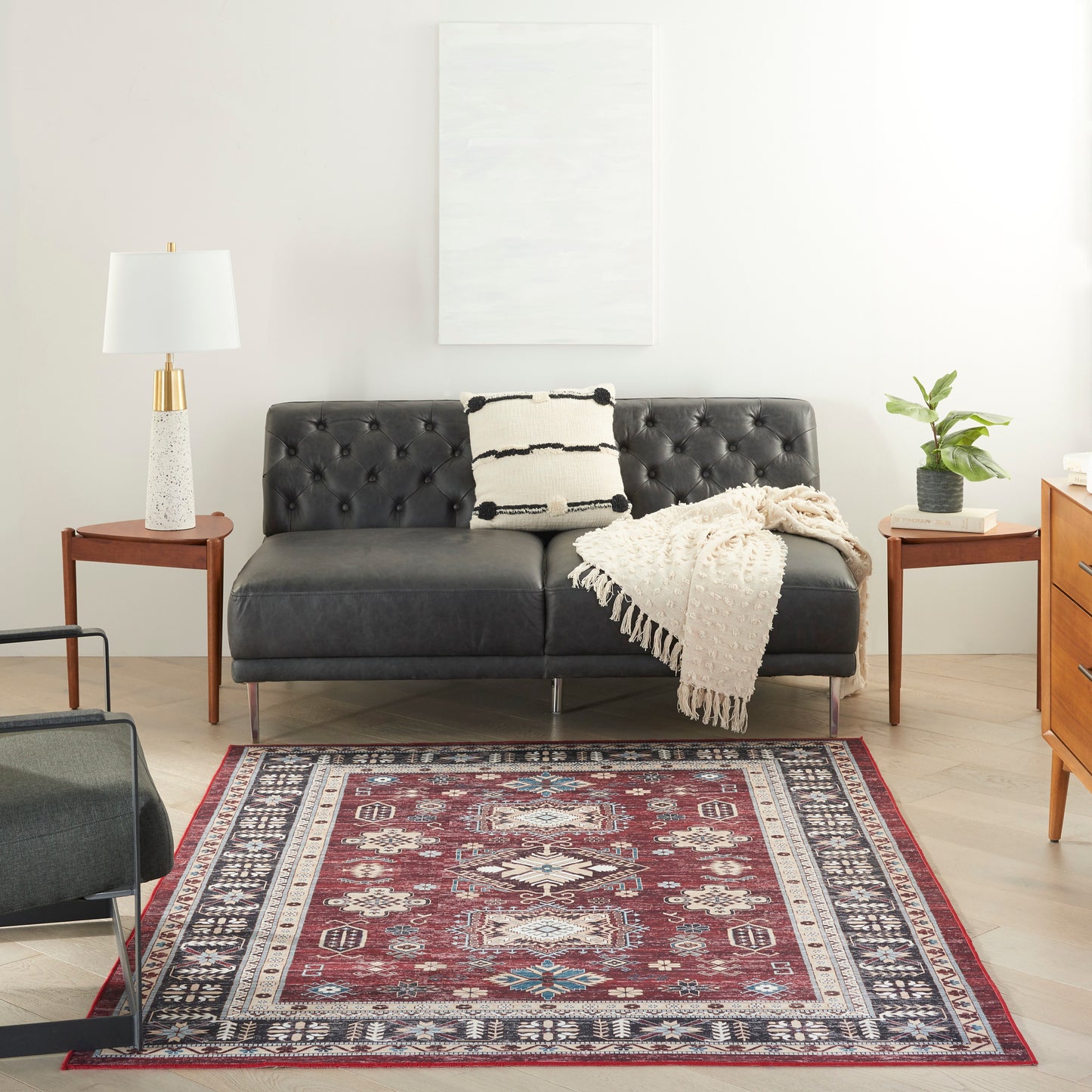 Nourison Home Fulton  Red  Traditional