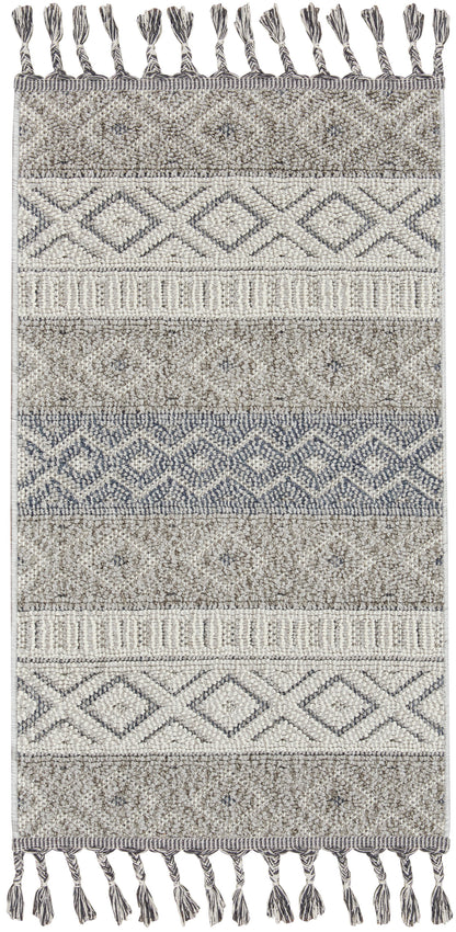 Nourison Home Paxton PAX03 Ivory Slate Contemporary Power-loomed Rug