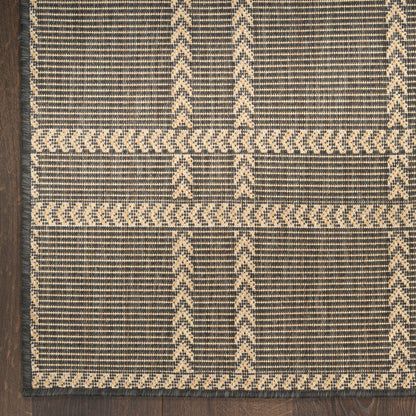Nourison Home Horizon Indoor/Outdoor  Charcoal  Contemporary