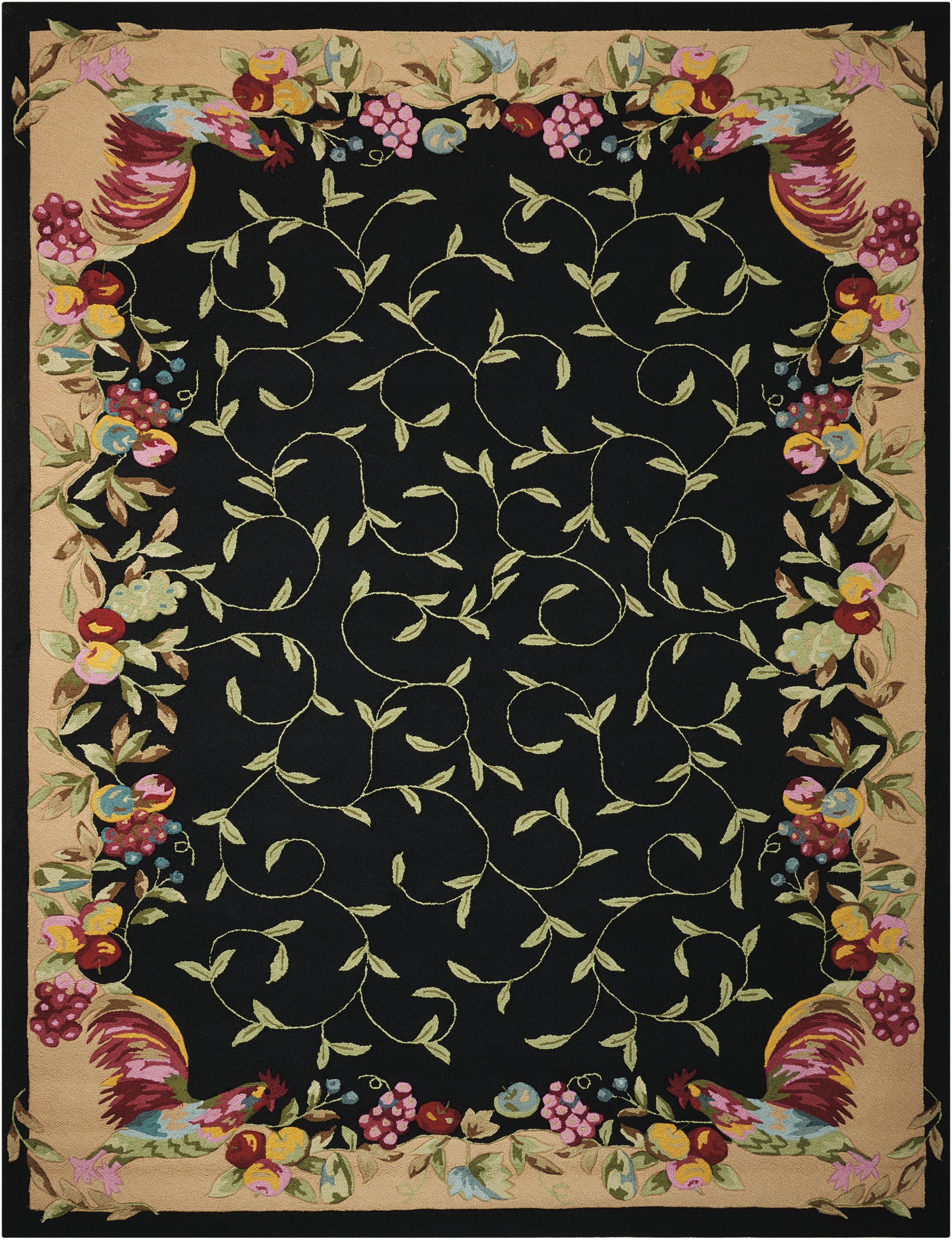 Nourison Home Fantasy  Black  Contemporary