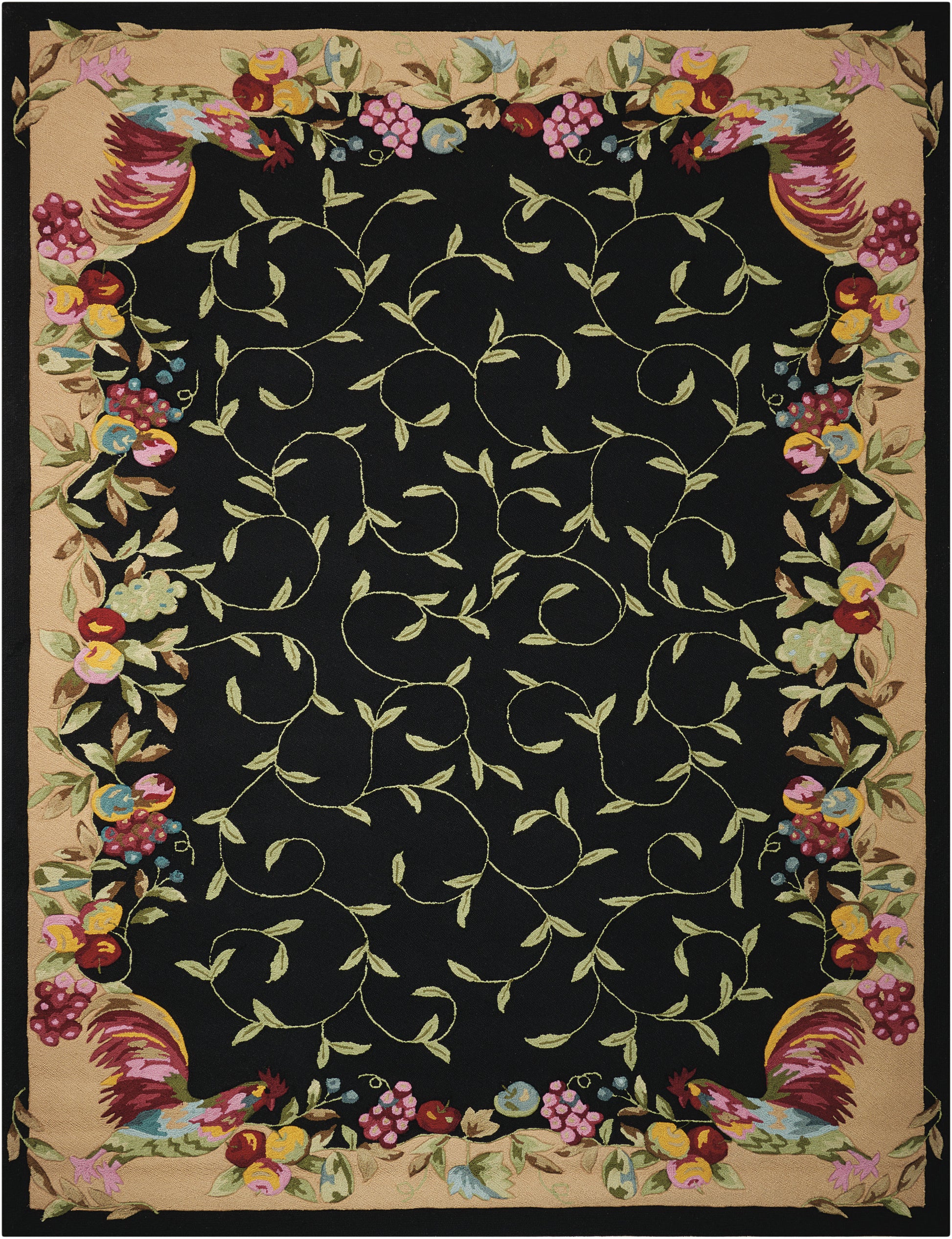 Nourison Home Fantasy  Black  Contemporary