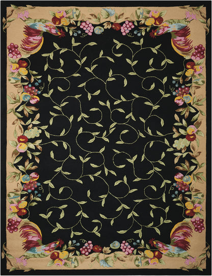 Nourison Home Fantasy  Black  Contemporary