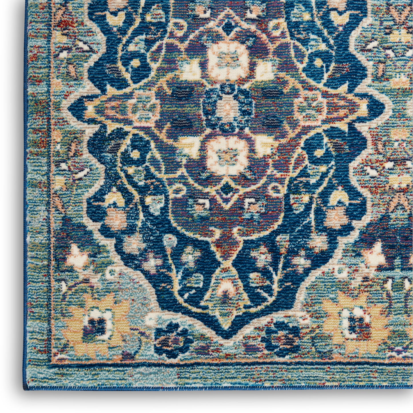 Nourison Home Ankara Global  Navy Multicolor  Transitional