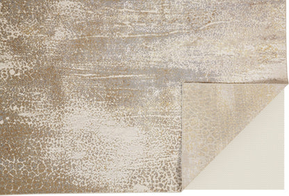Feizy Aura 3739F Ivory Gold Modern/Industrial/Casual Machine Woven Rug - Rugs - Feizy - Atlanta Designer Rugs