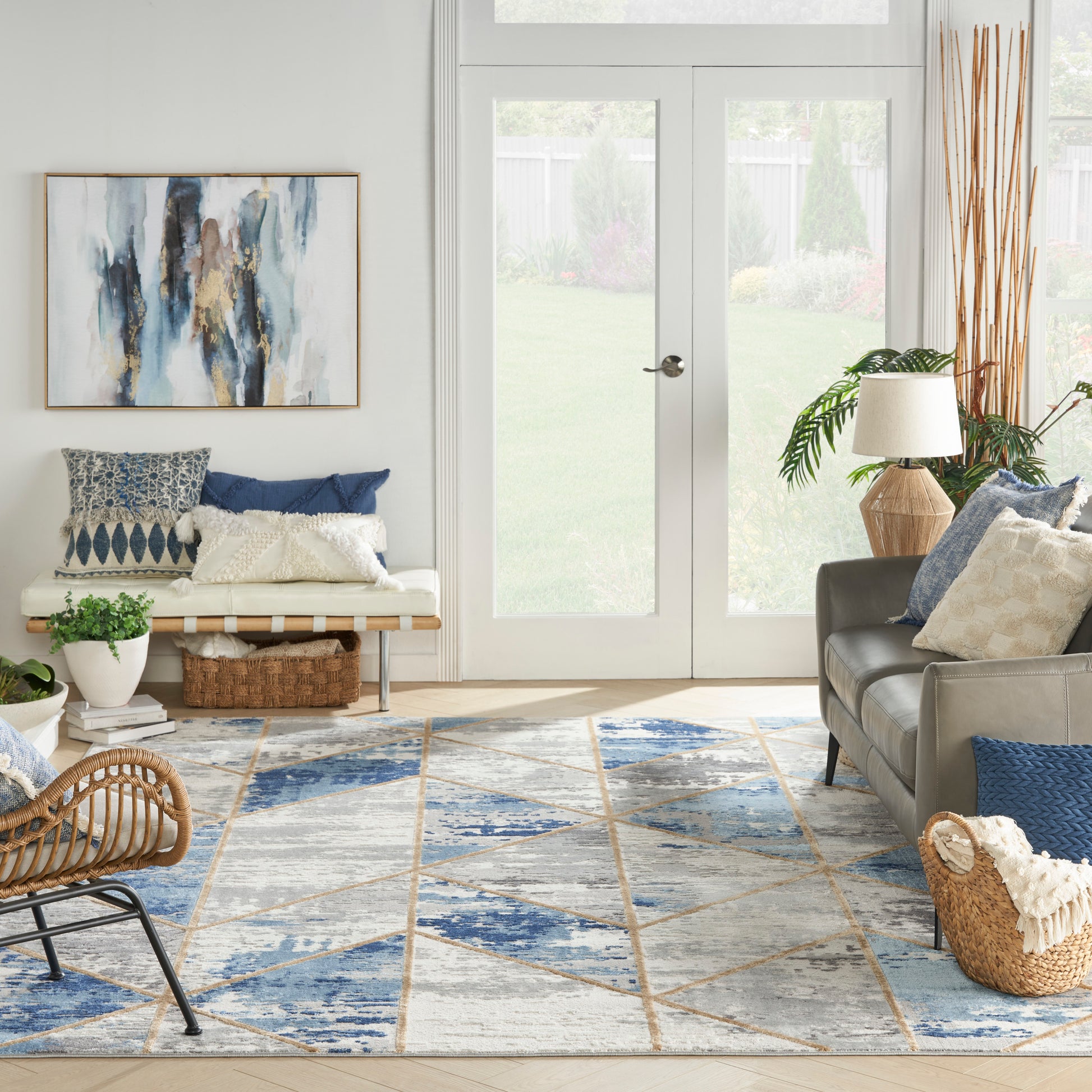 Nourison Home Elation  Grey Multicolor  Contemporary
