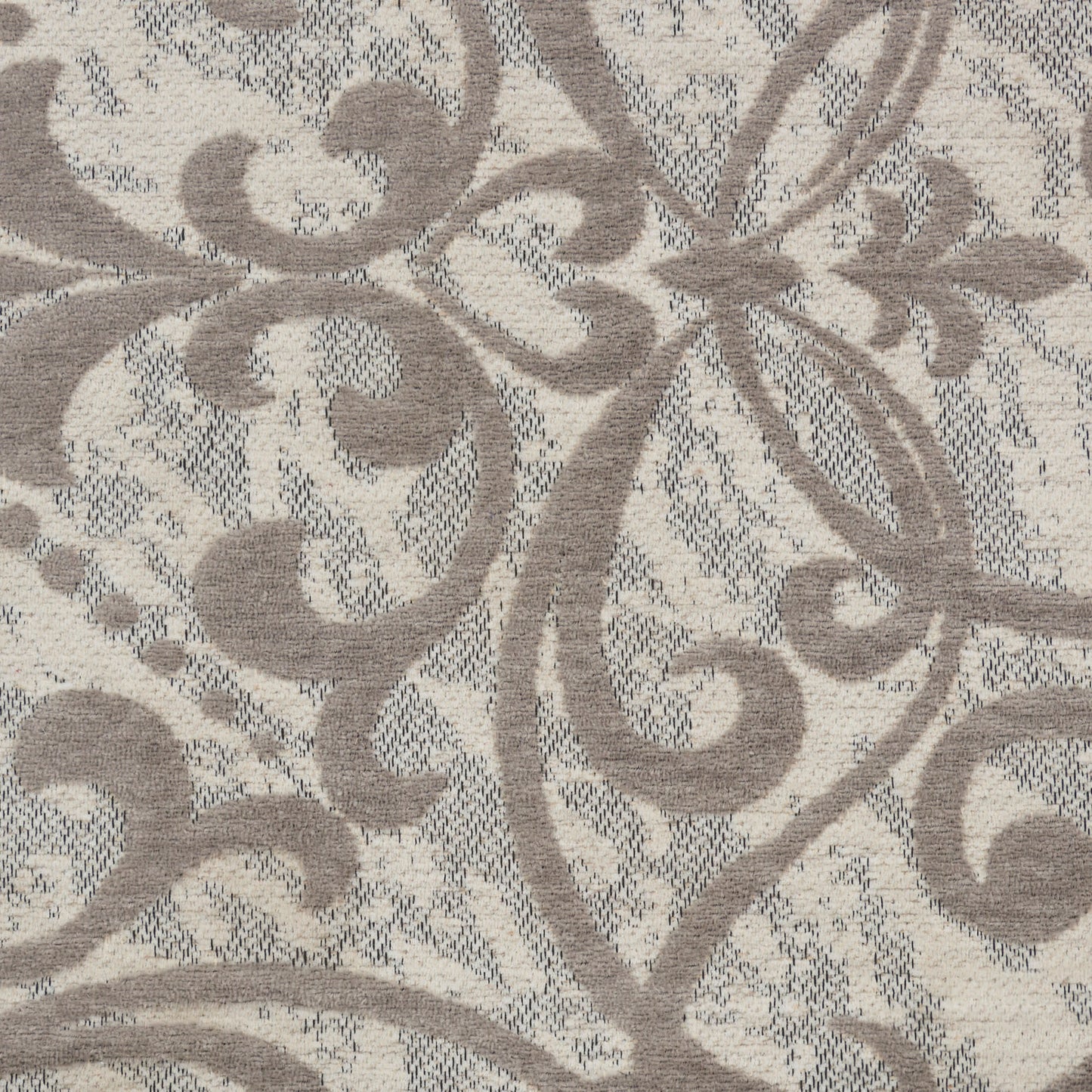 Nourison Home Damask  Ivory Grey  Traditional