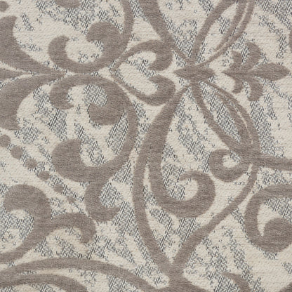 Nourison Home Damask  Ivory Grey  Traditional
