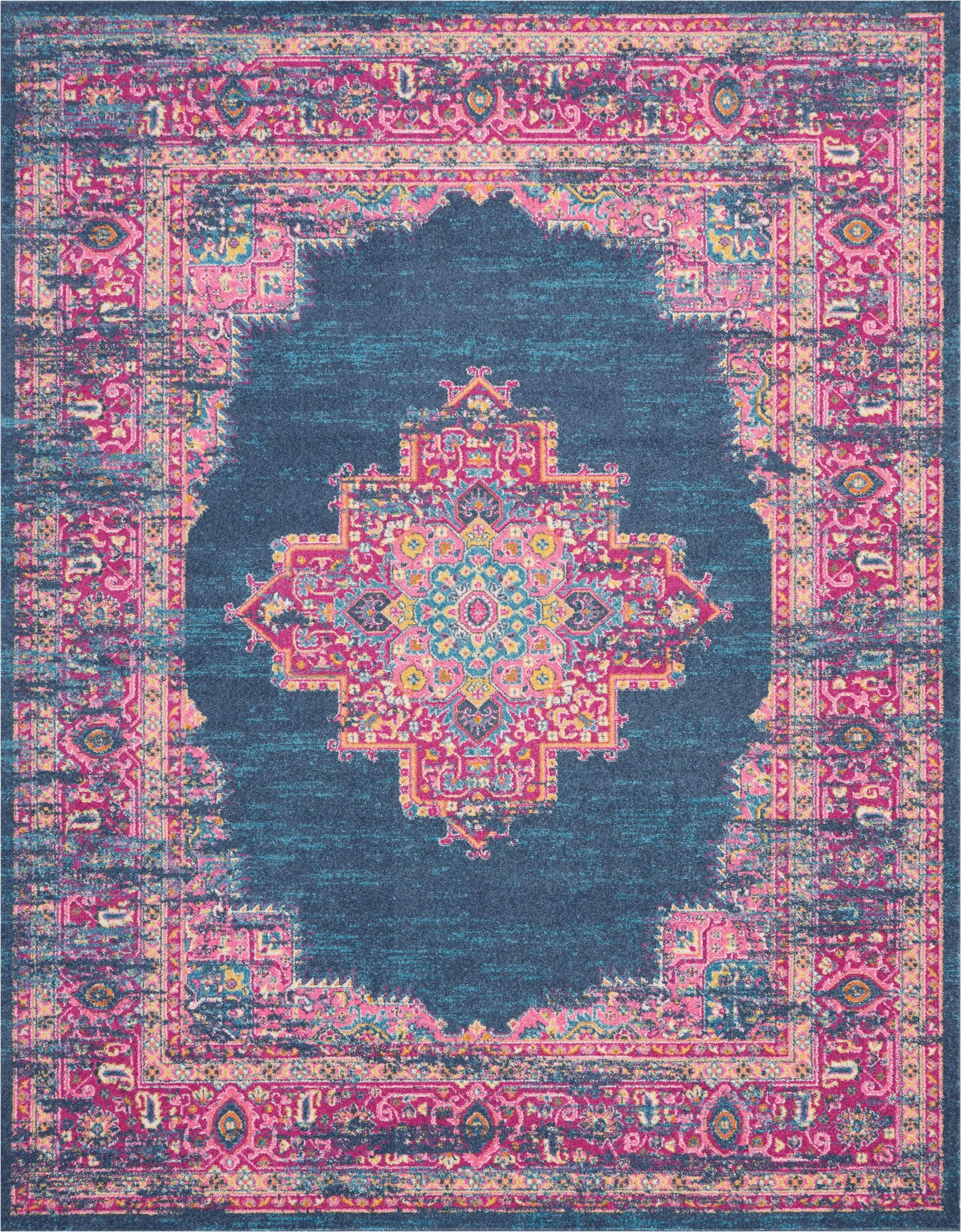 Nourison Home Passion PSN03 Blue Transitional Power-loomed Rugs