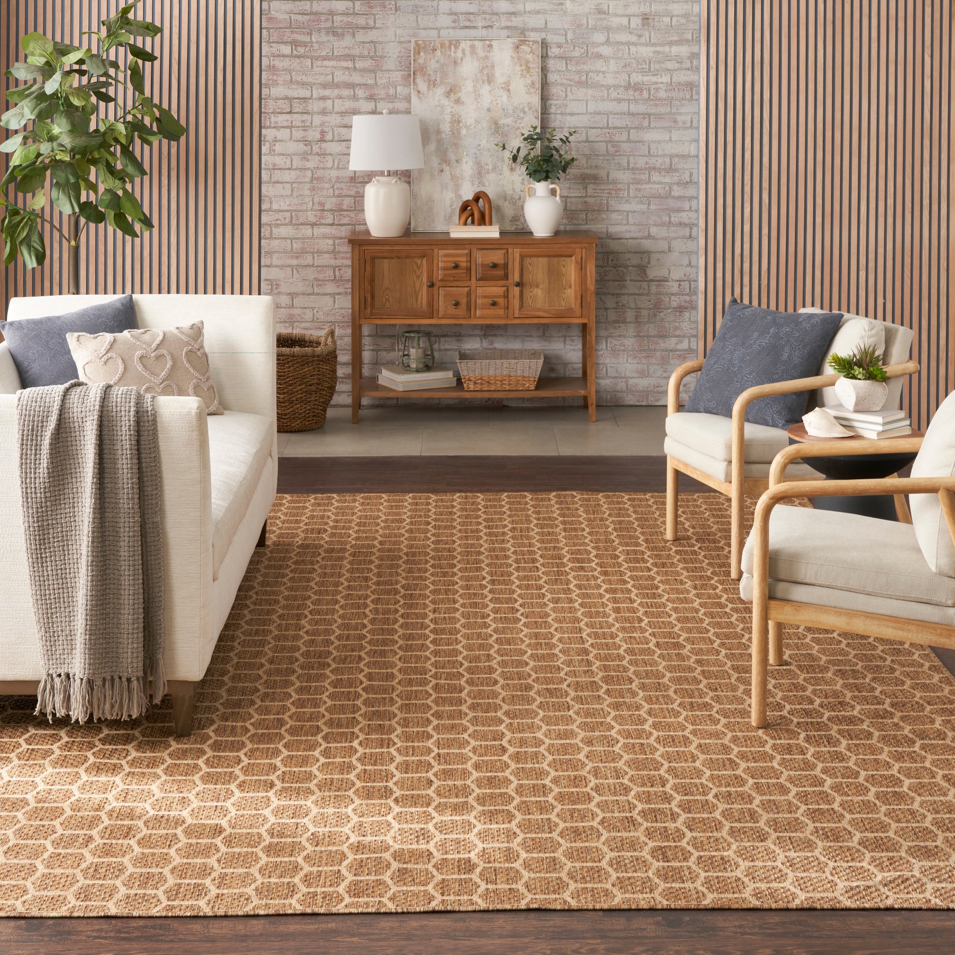 Nourison Home Twist Reversible  Natural  Contemporary