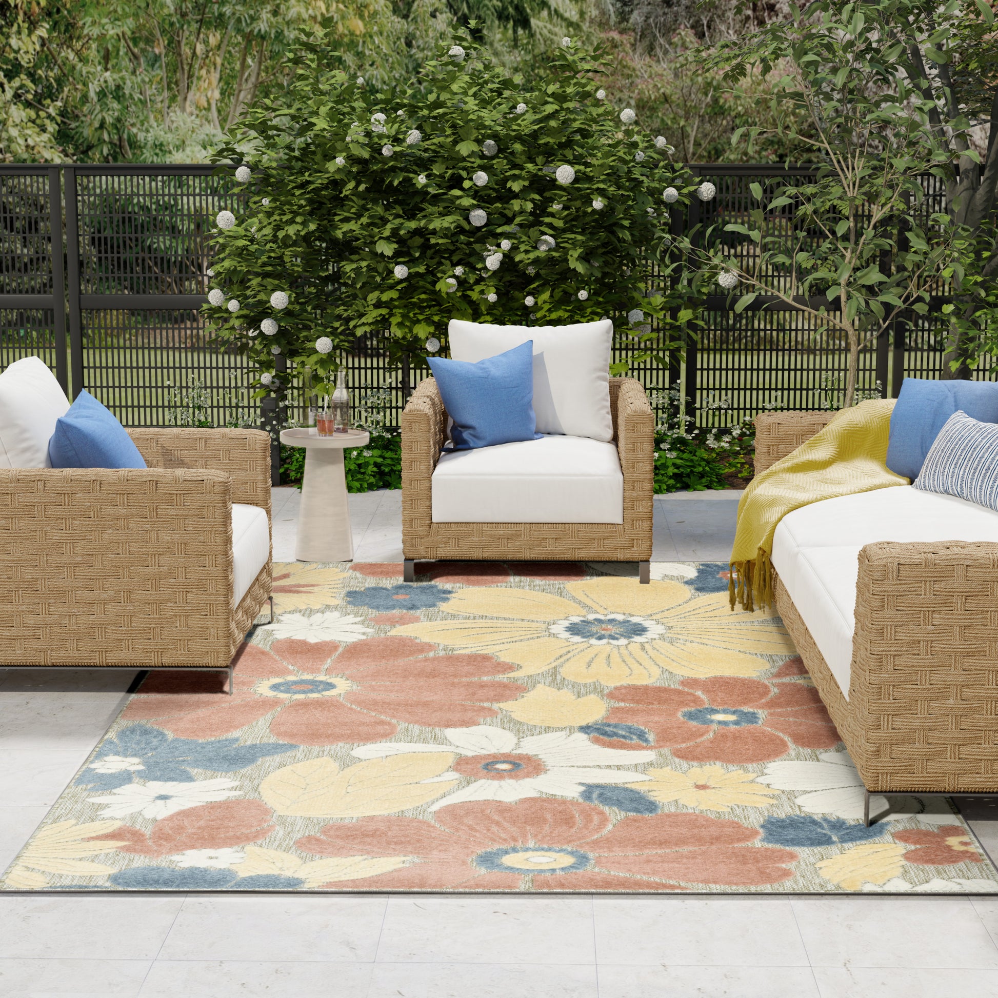 Nourison Home Aloha  Rose  Contemporary