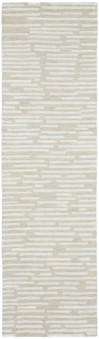 Calvin Klein CK010 Linear LNR01 Ivory Contemporary Hand Tufted Rug
