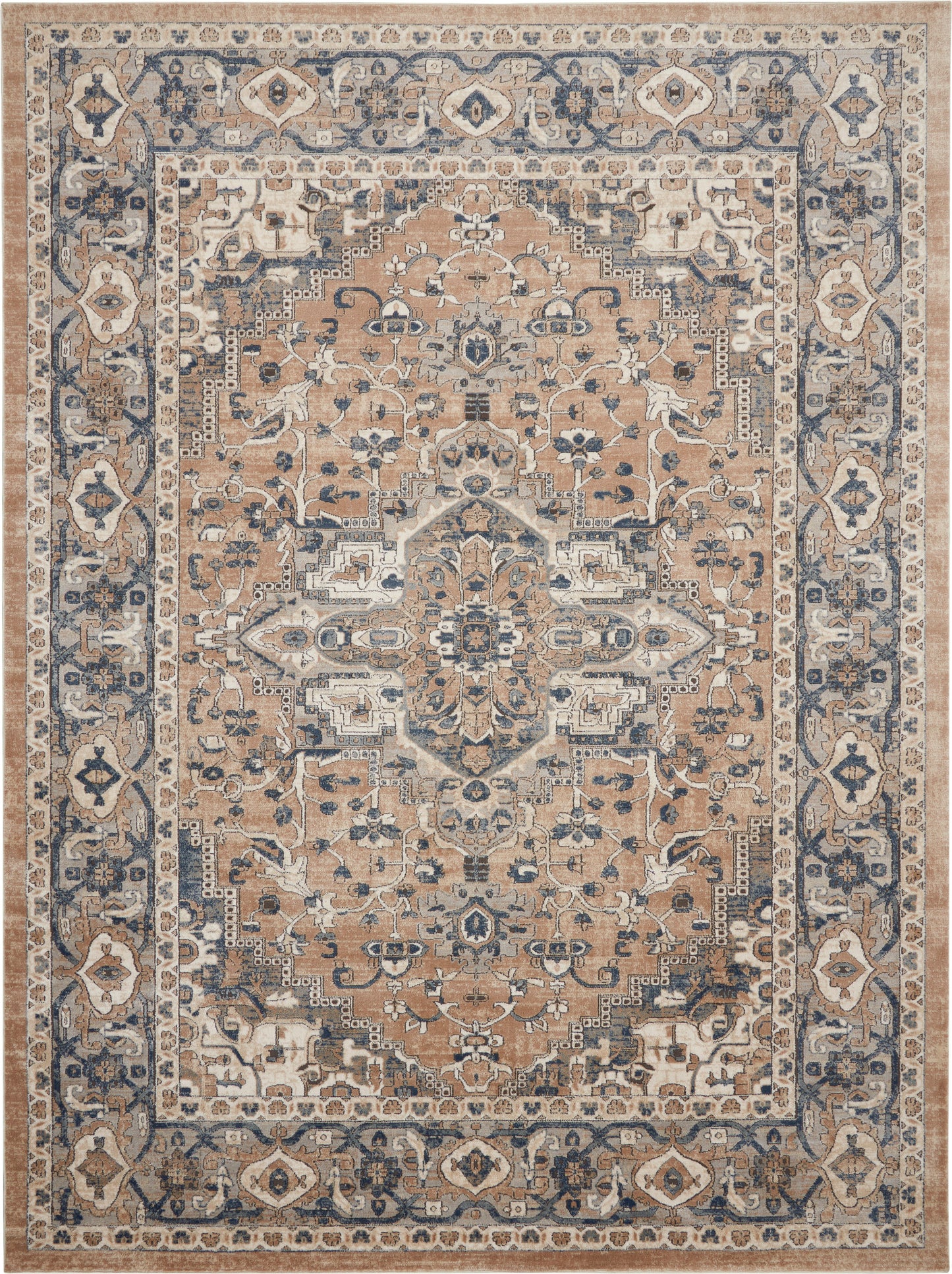 Nourison Home Quarry QUA05 Beige Grey Transitional Power-loomed Rugs