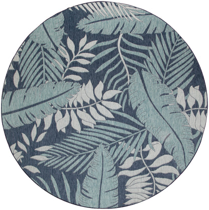Nourison Home Garden Oasis GOA02 Navy Contemporary Power-loomed Rug