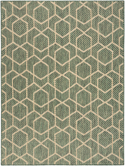 Nourison Home Horizon Indoor/Outdoor HOZ01 Green Contemporary Power-loomed Rug