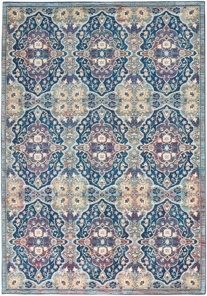 Nourison Home Ankara Global ANR16 Navy Multicolor Transitional Power-loomed Rug