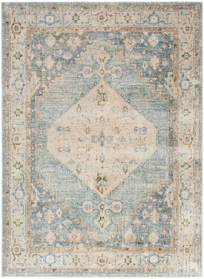 Nourison Home Astra Machine Washable ASW11 Silver Blue Traditional Power-loomed Rug