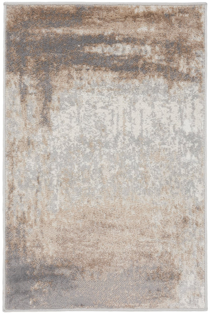 Nourison Home Elation ETN07 Grey Ivory Contemporary Power-loomed Rug