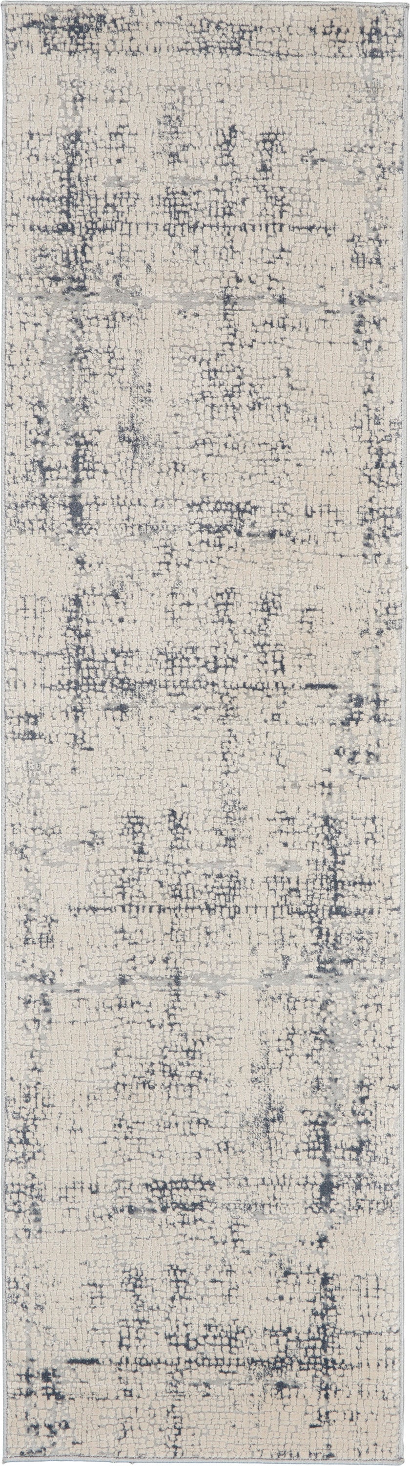 Nourison Home Rustic Textures RUS06 Ivory Blue Contemporary Power-loomed Rugs
