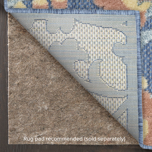 Nourison Home Aloha  Blue Rose  Contemporary