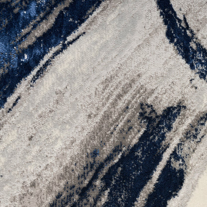 Nourison Home Splash  Grey Navy  Contemporary