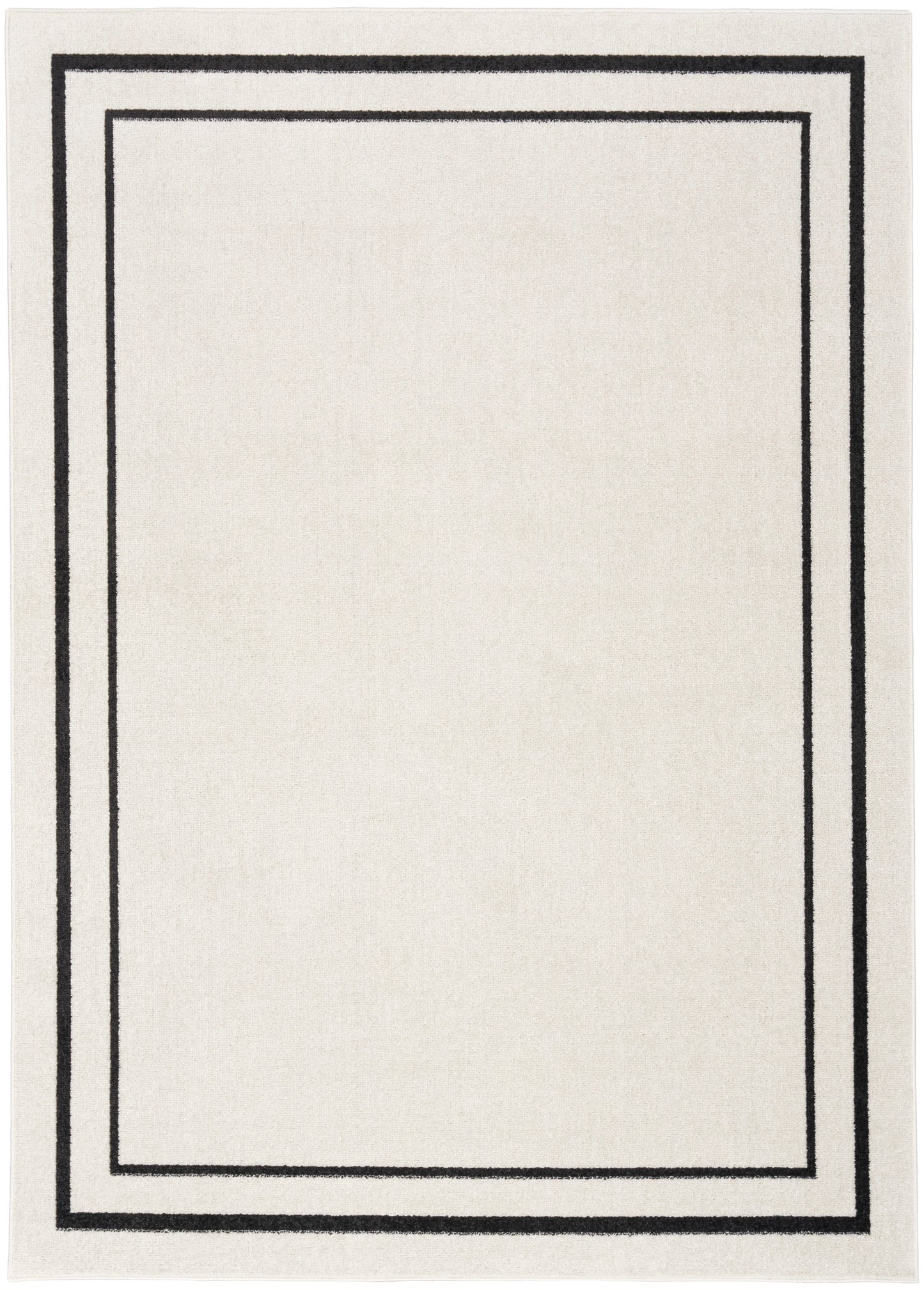 Nourison Home Nourison Essentials NRE02 Ivory Black Contemporary Power-loomed Rug