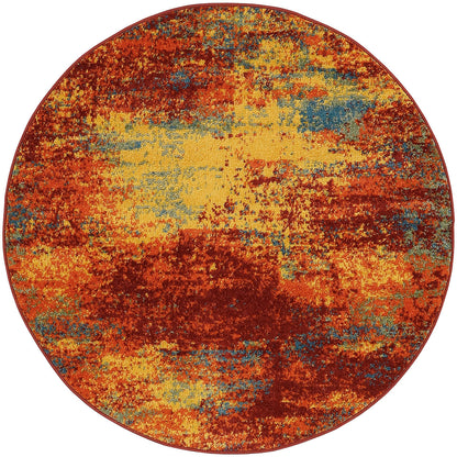 Nourison Home Nourison Essentials NRE06 Flame Contemporary Power-loomed Rug