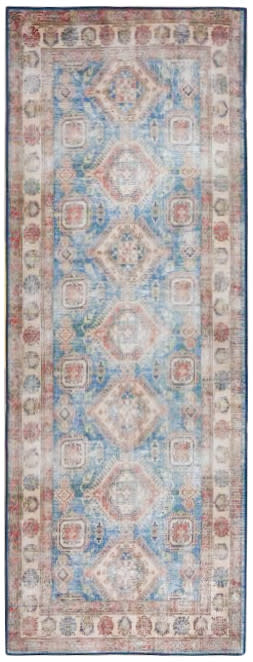Nourison Home Fulton FUL08 Blue Ivory Traditional Power-loomed Rug