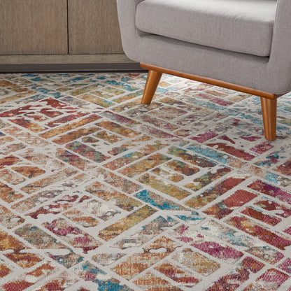 Nourison Home Radiant  Grey Multicolor  Transitional