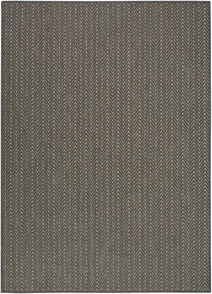 Nourison Home Horizon Indoor/Outdoor HOZ02 Charcoal Contemporary Power-loomed Rug