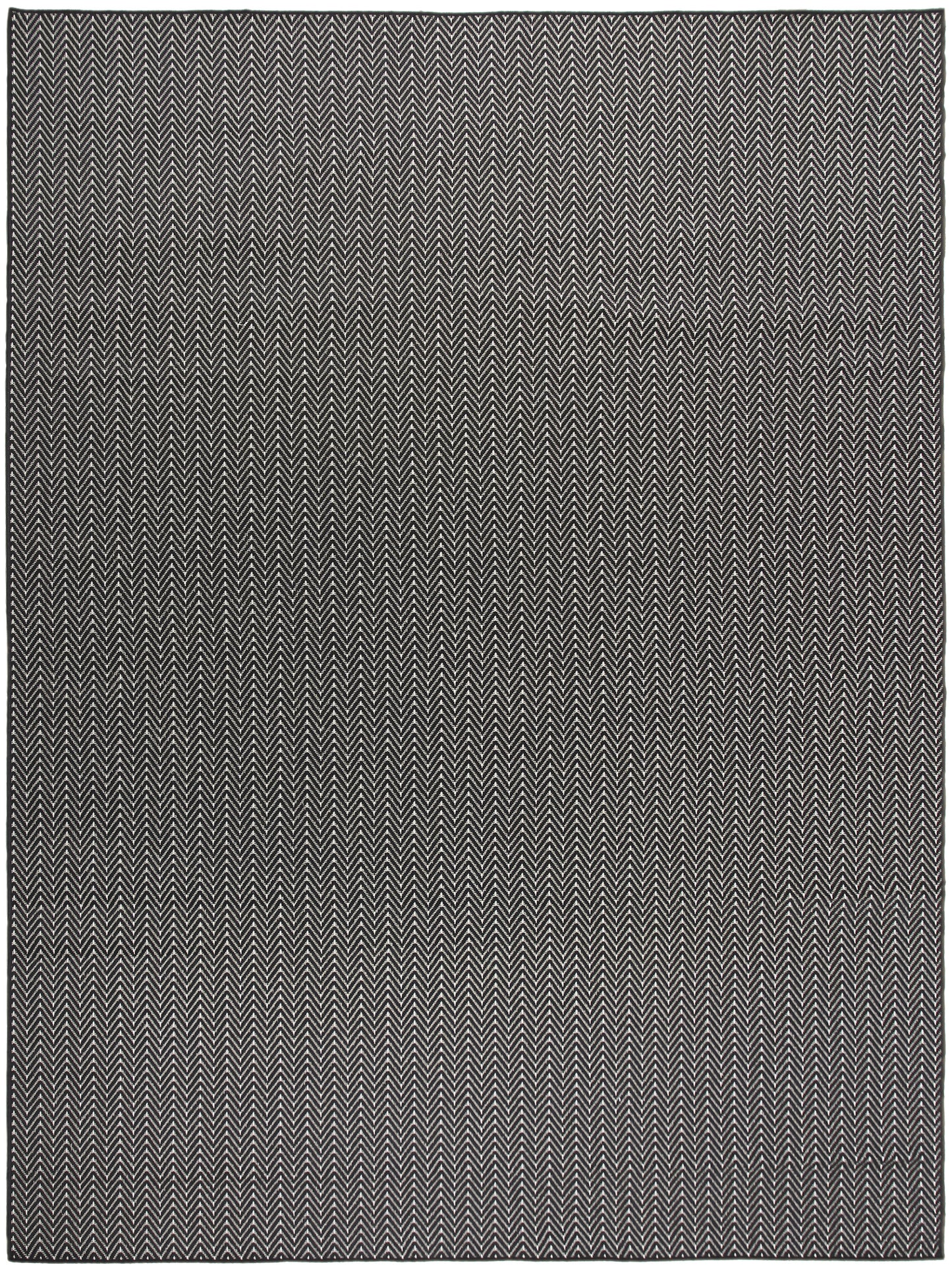 Nourison Home Horizon Indoor/Outdoor HOZ02 Black Contemporary Power-loomed Rug