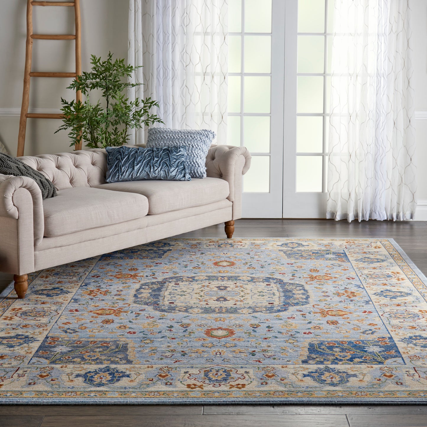 Nourison Home Majestic  Light Blue  Traditional