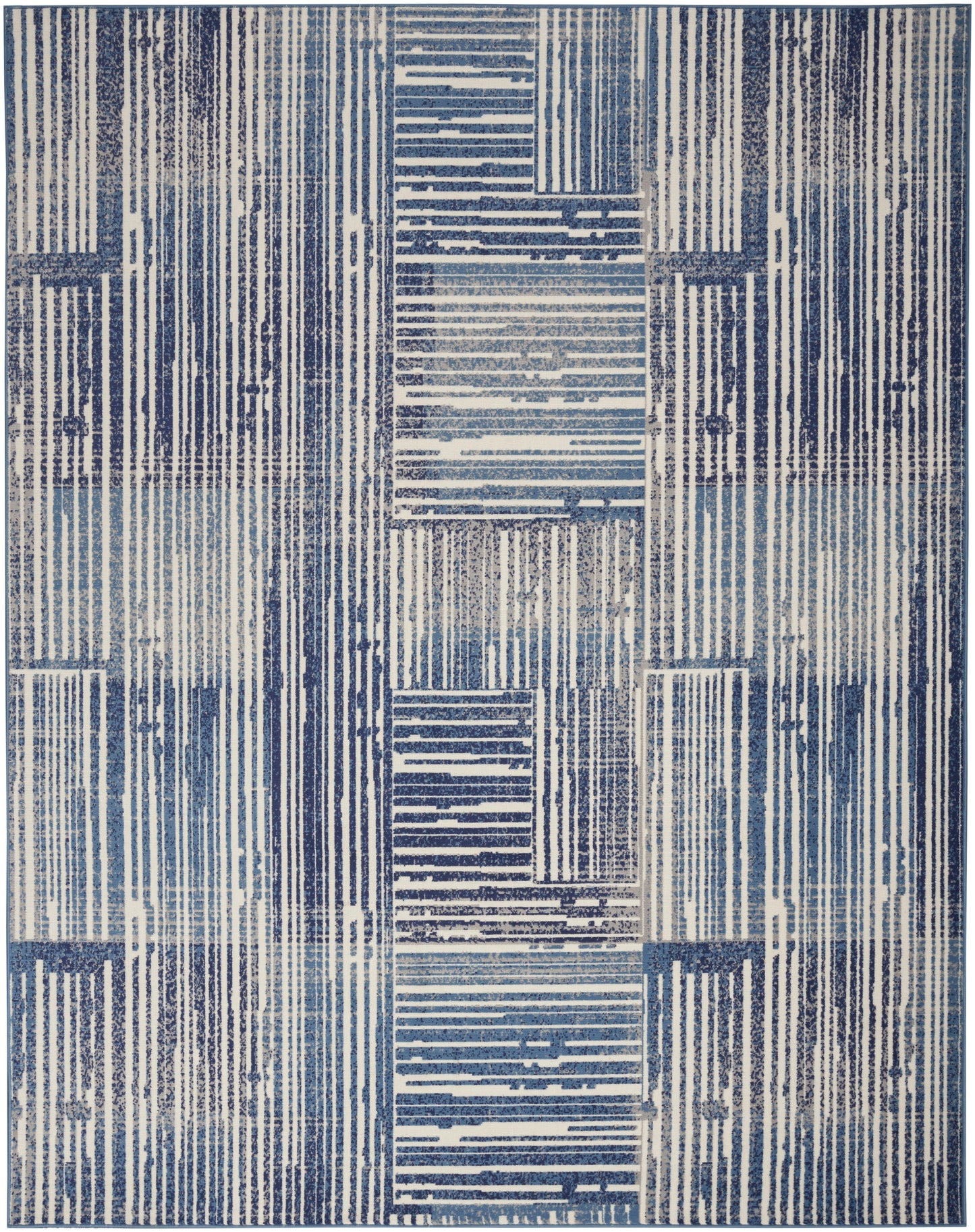 Nourison Home Grafix  Blue Grey  Contemporary