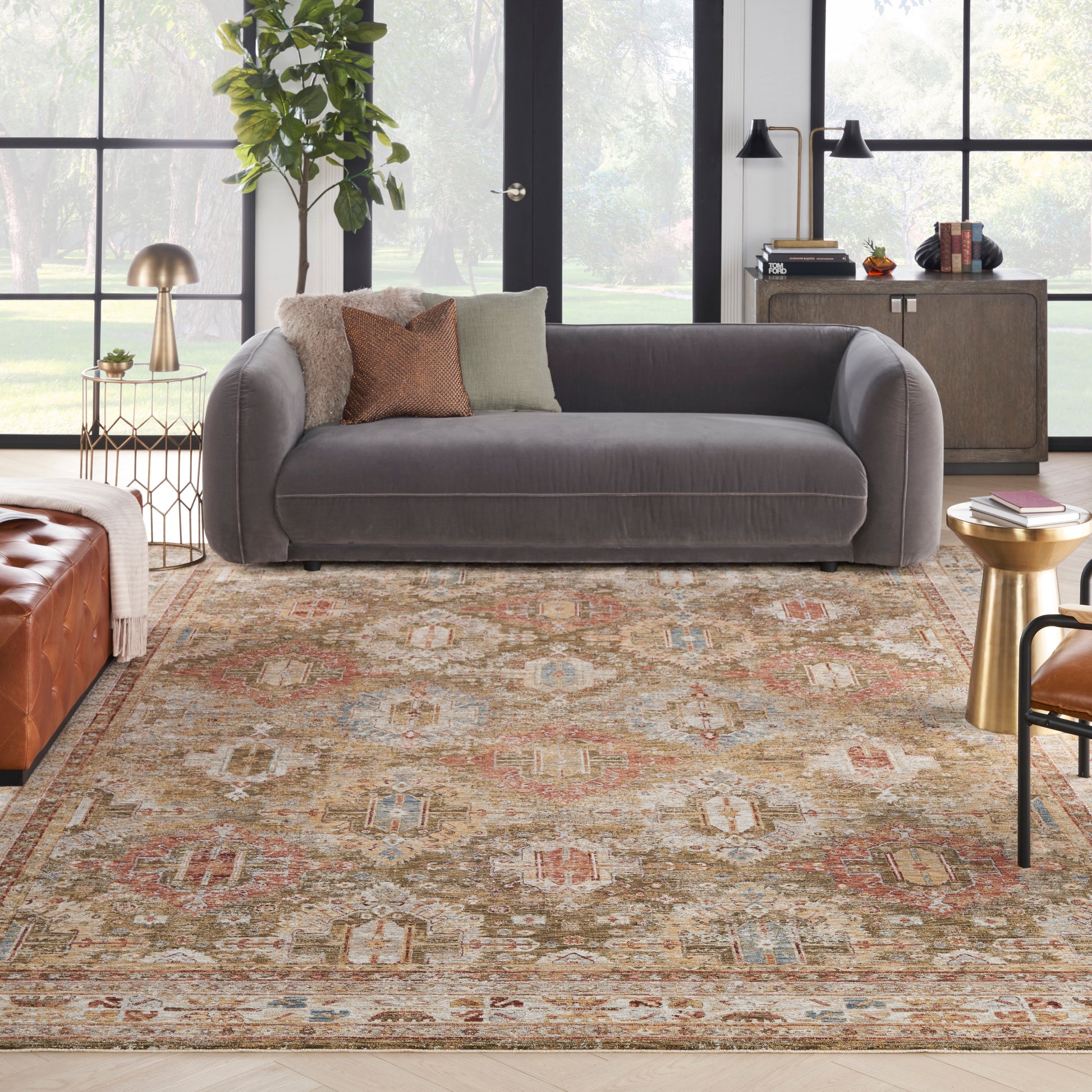 Nourison Home Sahar  Green  Traditional