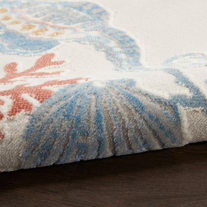 Nourison Home Seaside  Ivory Multicolor  Contemporary