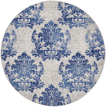 Nourison Home Whimsicle WHS11 Ivory Navy Contemporary Power-loomed Rug