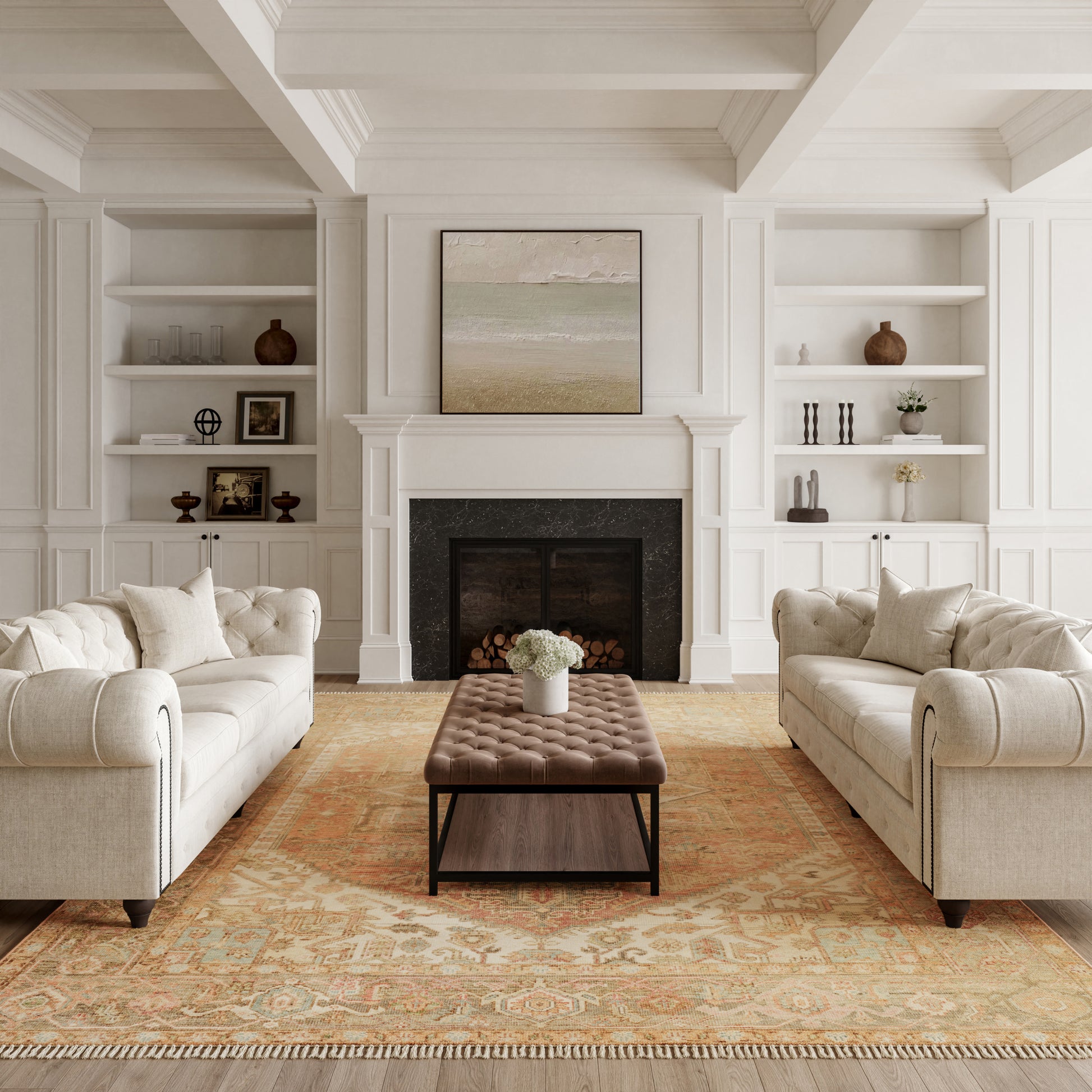 Nourison Home Heritage Vine  Rust  Traditional