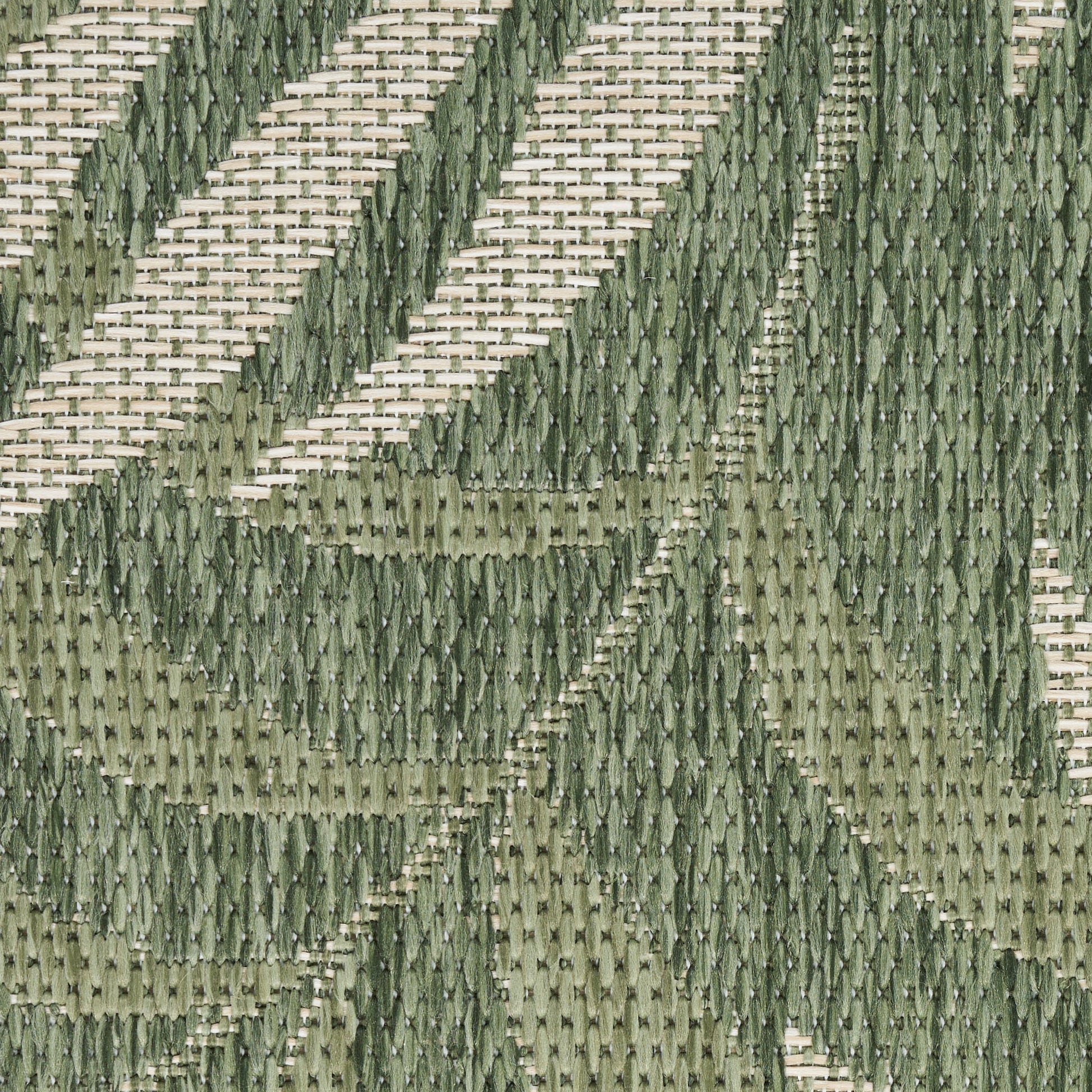 Nourison Home Garden Oasis  Green Ivory  Contemporary