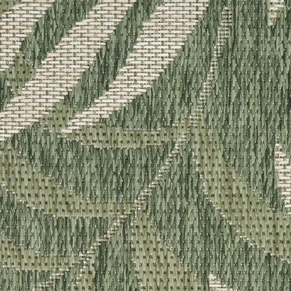 Nourison Home Garden Oasis  Green Ivory  Contemporary