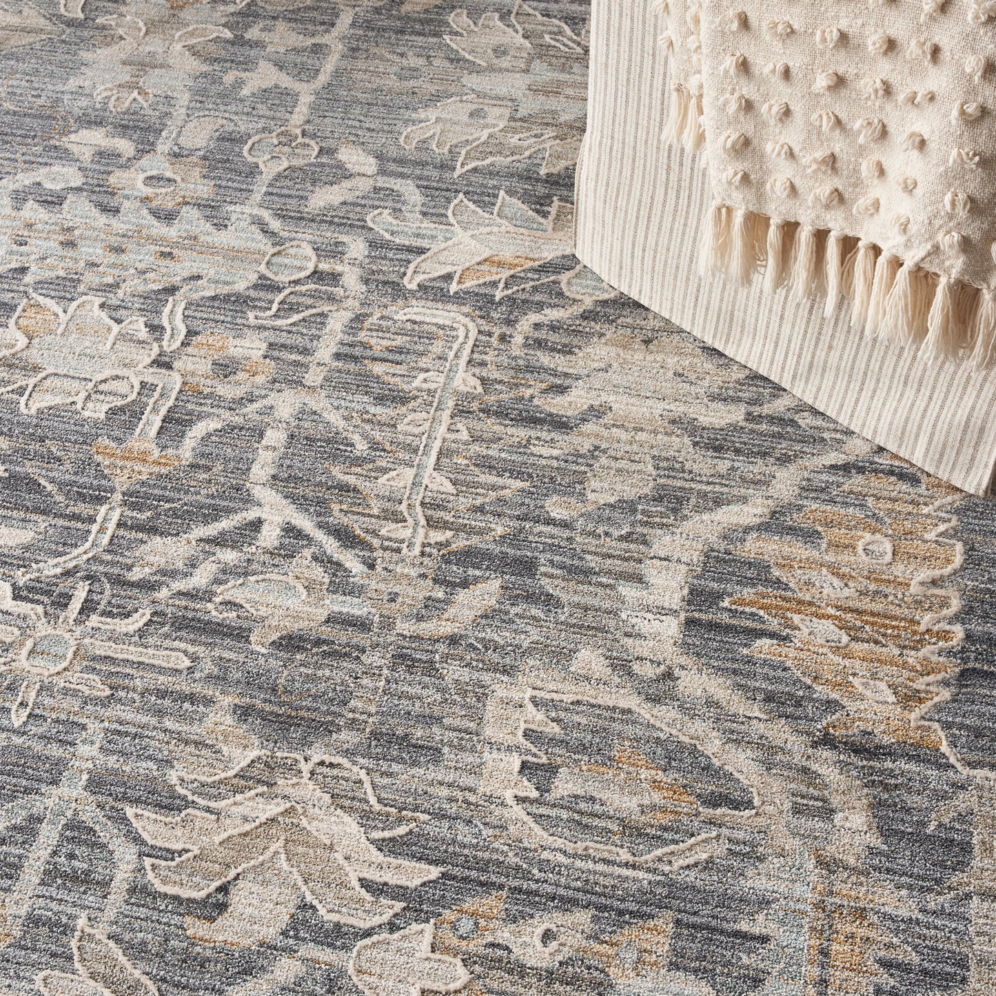 Nourison Home Lynx  Navy Multicolor  Transitional