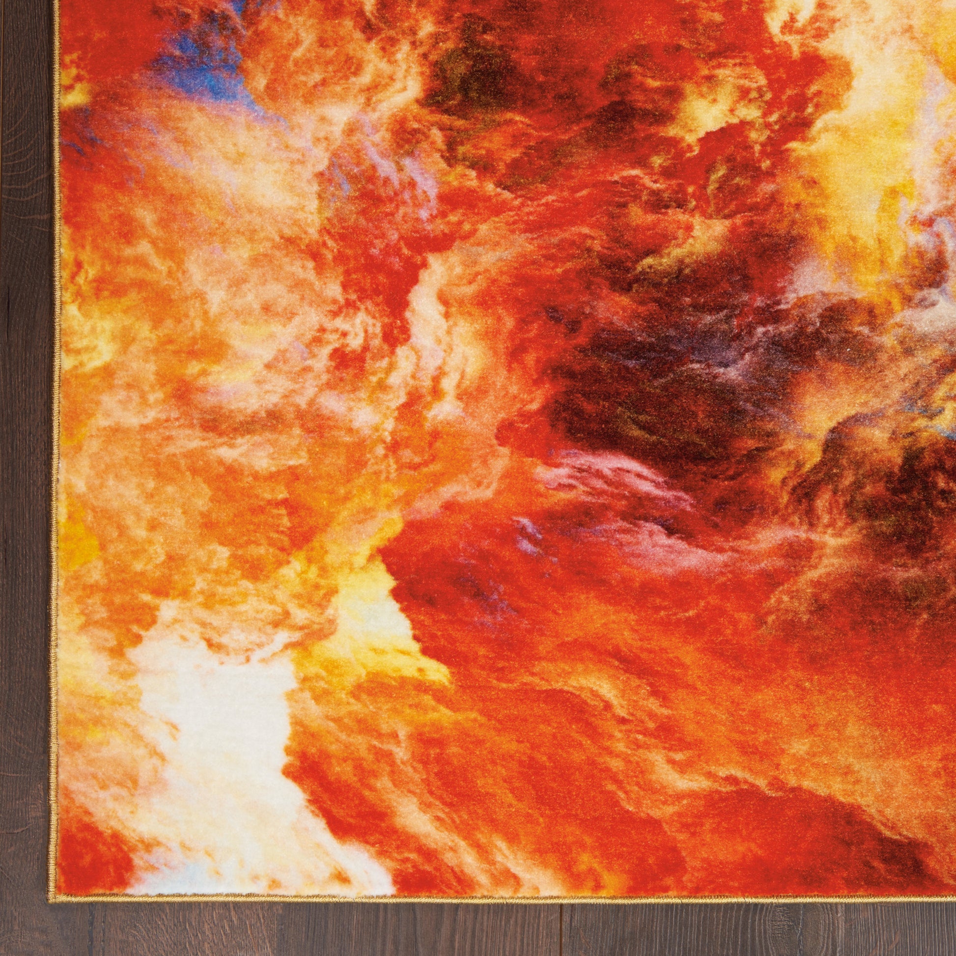 Nourison Home Le Reve  Red Flame  Contemporary