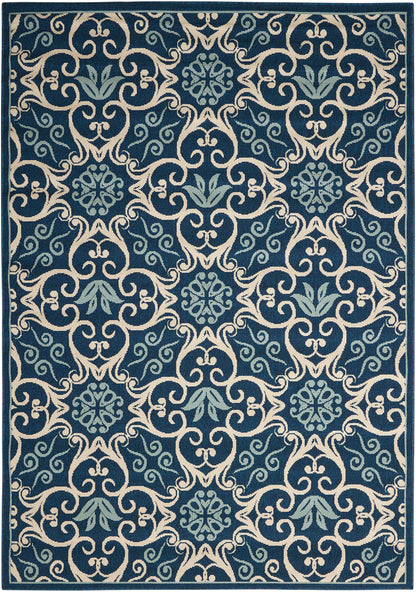 Nourison Home Caribbean CRB02 Navy Transitional Power-loomed Rug