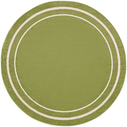 Nourison Home Nourison Essentials NRE02 Green Ivory Contemporary Power-loomed Rug