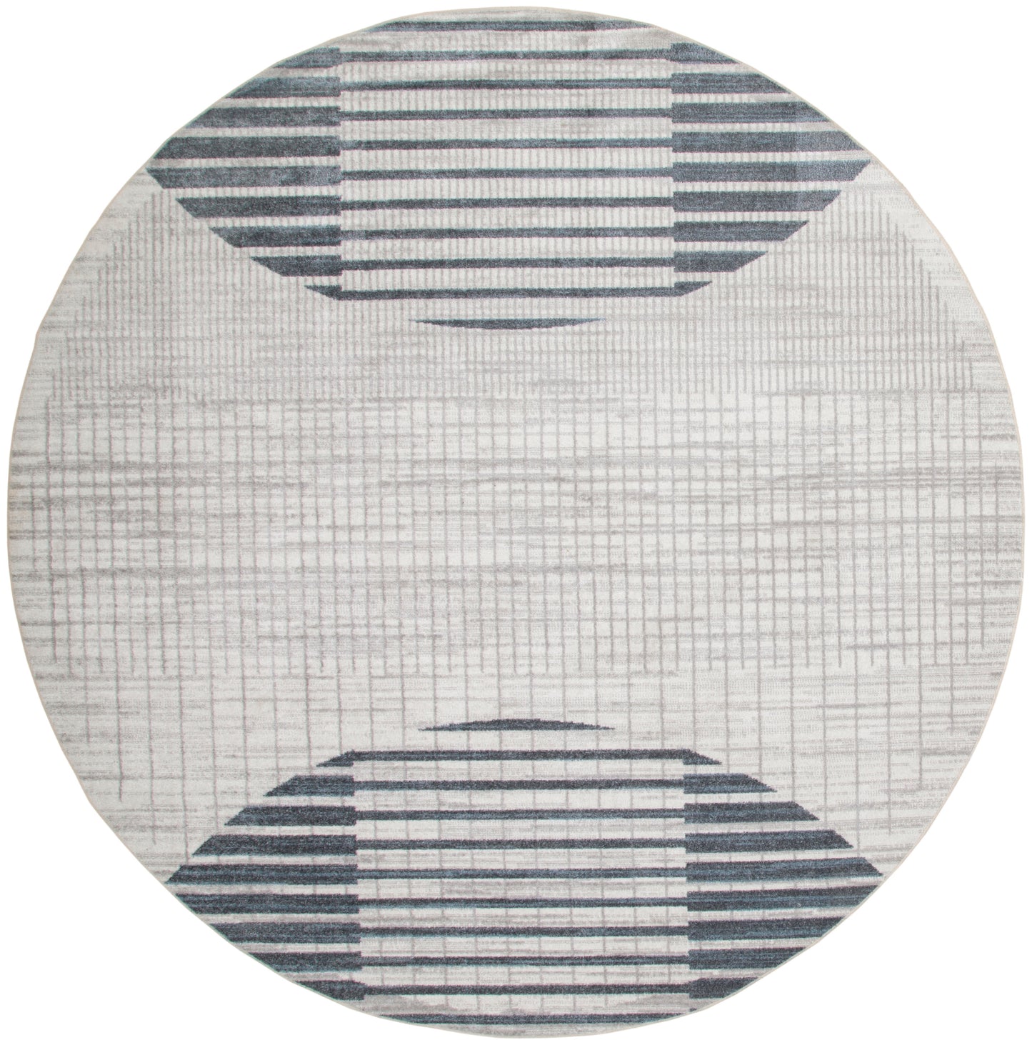 Nourison Home Astra Machine Washable ASW03 Ivory Blue Contemporary Power-loomed Rug