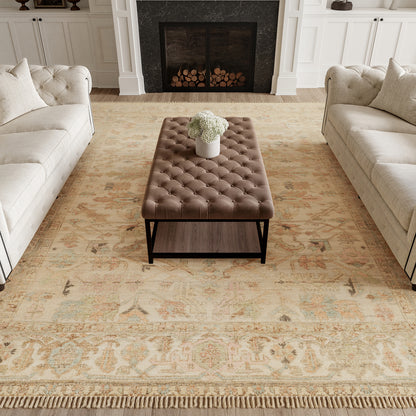 Nourison Home Heritage Vine  Beige  Traditional