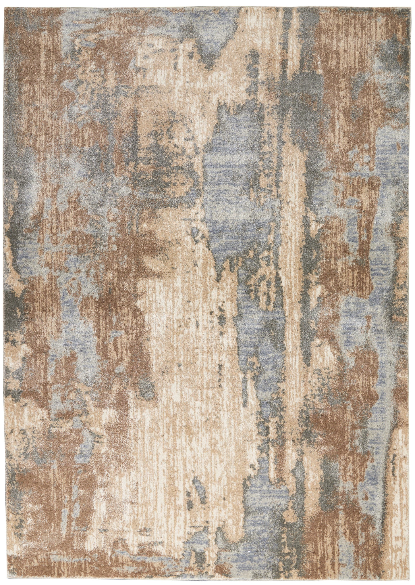 Nourison Home Moroccan Celebration KI386 Grey Beige Contemporary Power-loomed Rug