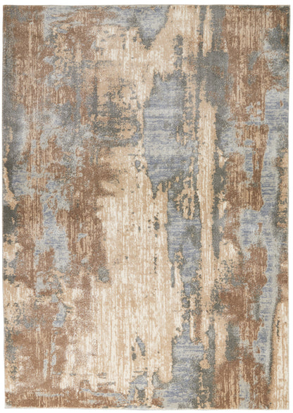 Nourison Home Moroccan Celebration KI386 Grey Beige Contemporary Power-loomed Rug