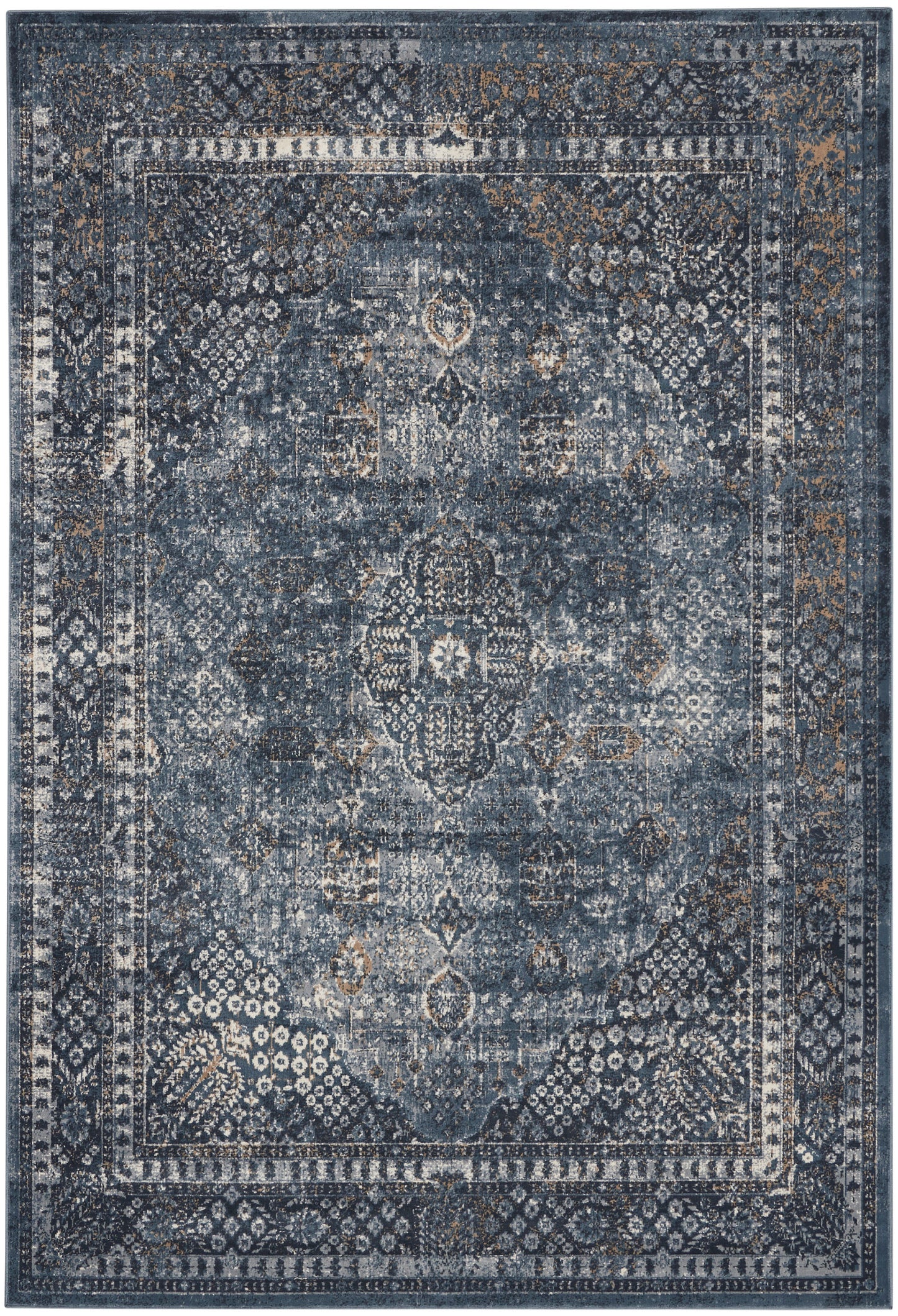 Nourison Home Malta MAI01 Navy Traditional Power-loomed Rug
