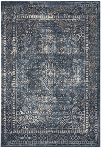 Nourison Home Malta MAI01 Navy Traditional Power-loomed Rug